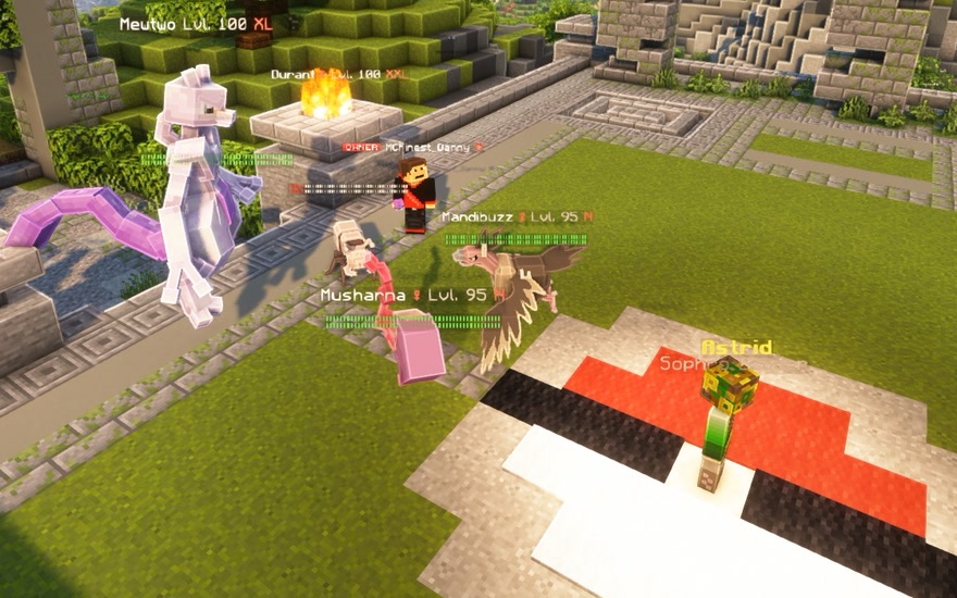 A battle in Pokémon World